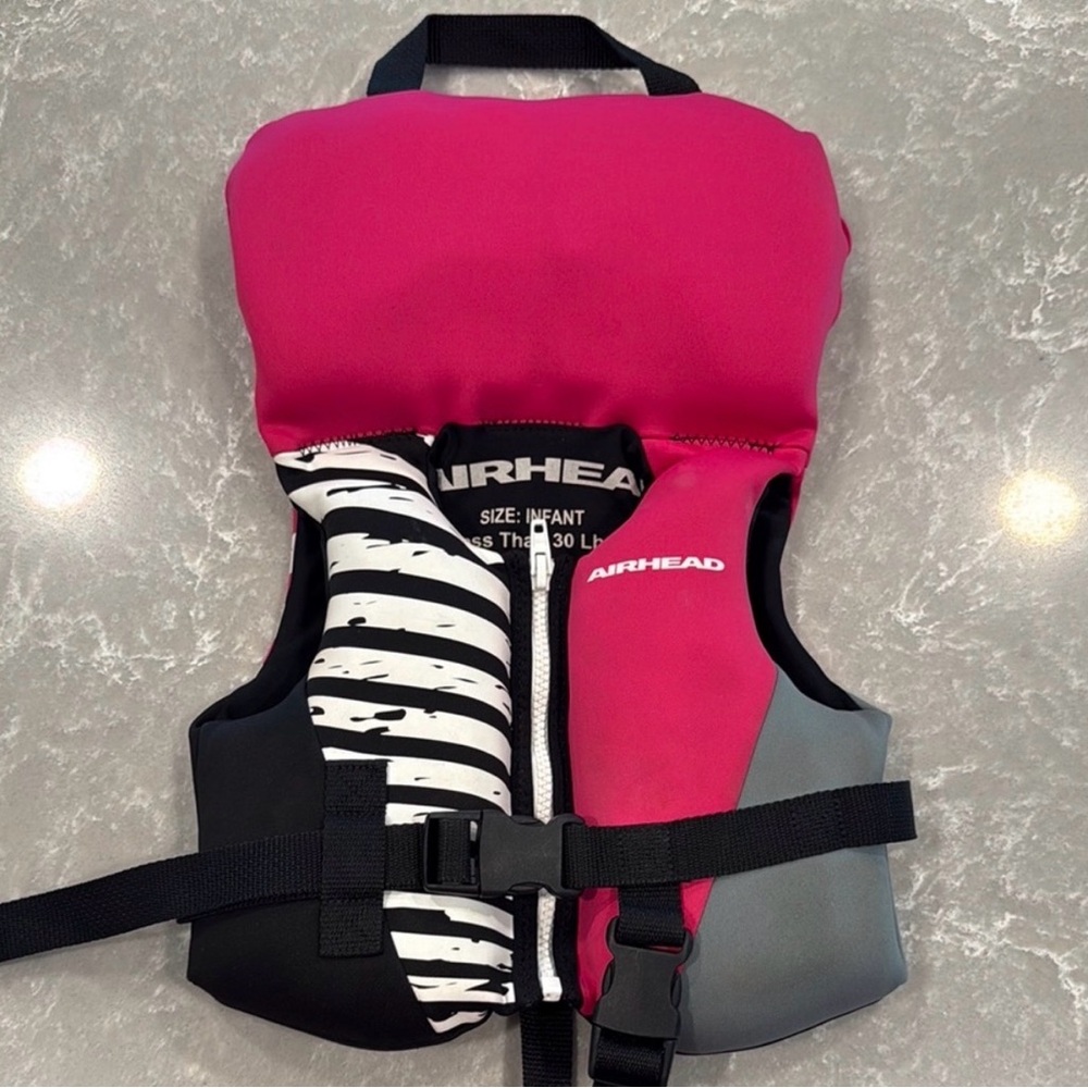 Airhead Infant Life Jacket Pink Type II PFD Less Than 30 lbs Baby
